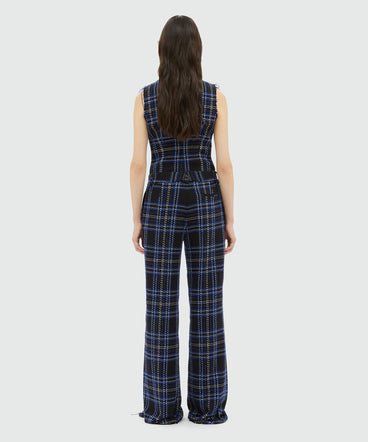 Tweed maxi check pants