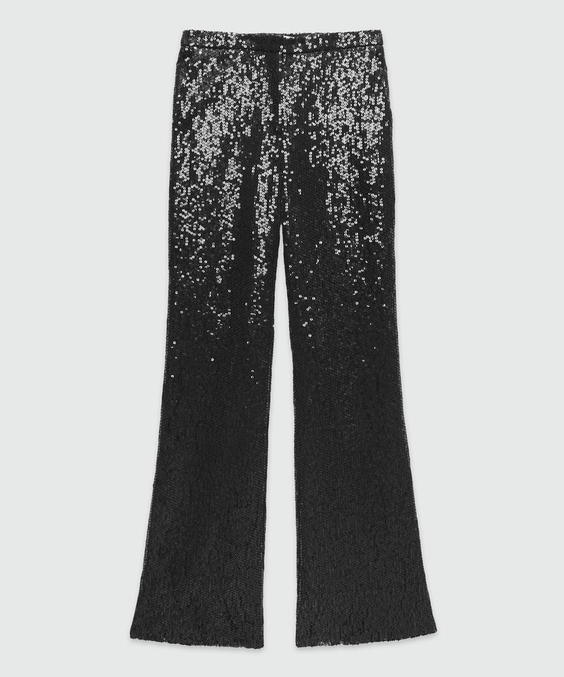 Soft sequined pants BLACK Women 