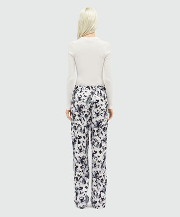 Straight pants with "Ceramic Dalmatian" motif