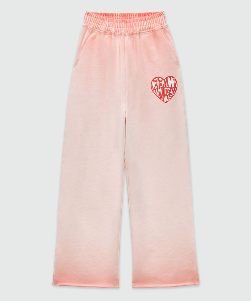 Faded jersey jogging pants with print LIGHT PINK Women 