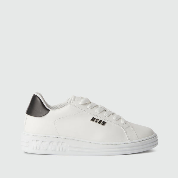 White leather MSGM sneakers - MSGM Official