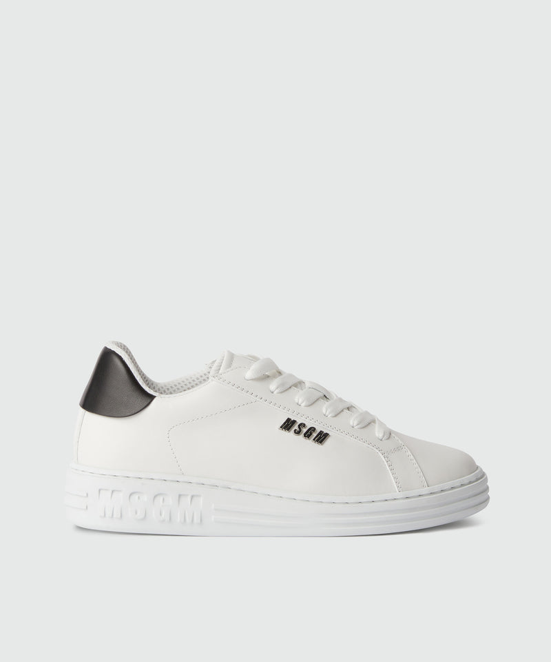 White leather MSGM sneakers WHITE Women 