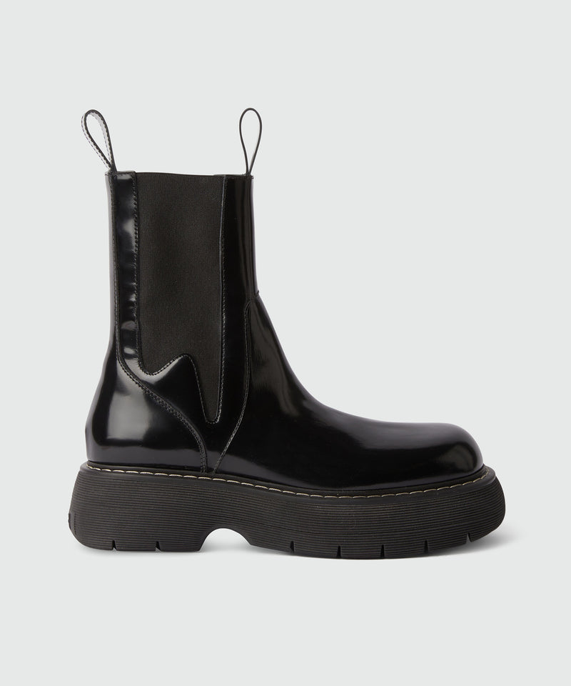 Black leather MSGM Chelsea boots BLACK Women 