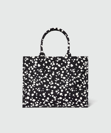 MSGM polka dot canvas tote bag