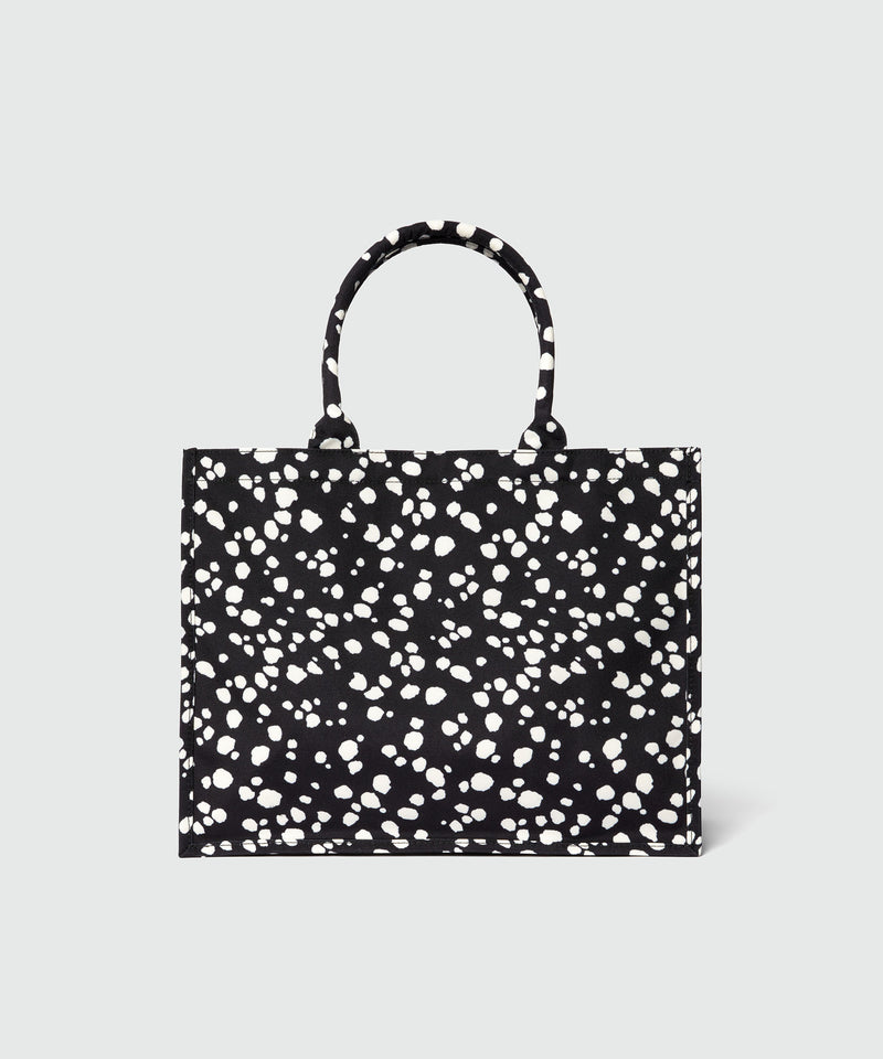 MSGM polka dot canvas tote bag BLACK Women 