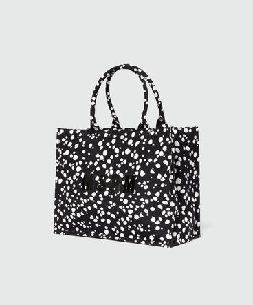 MSGM polka dot canvas tote bag