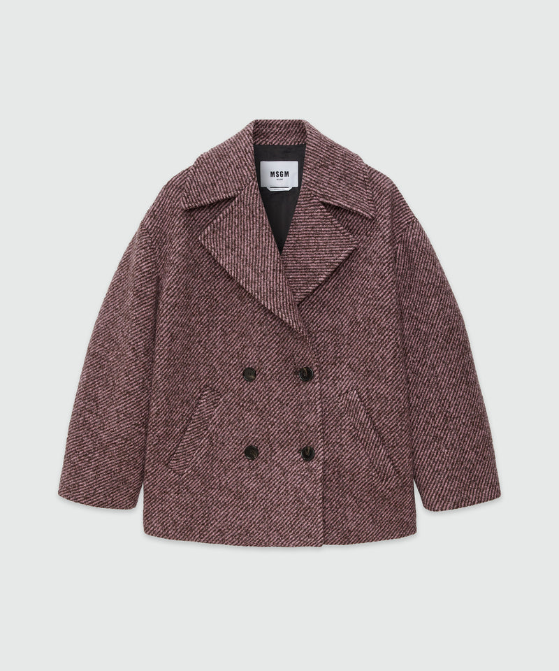 Wool double-breasted jacket LIGHT PINK Women 