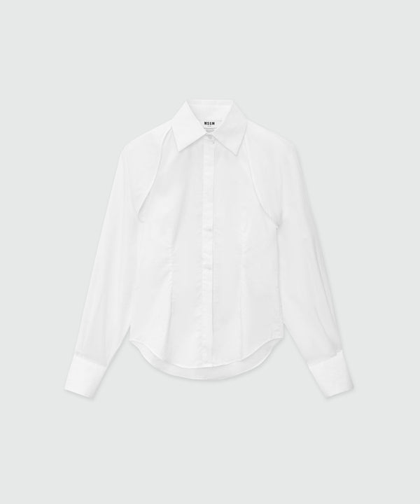 Two-piece poplin shirt