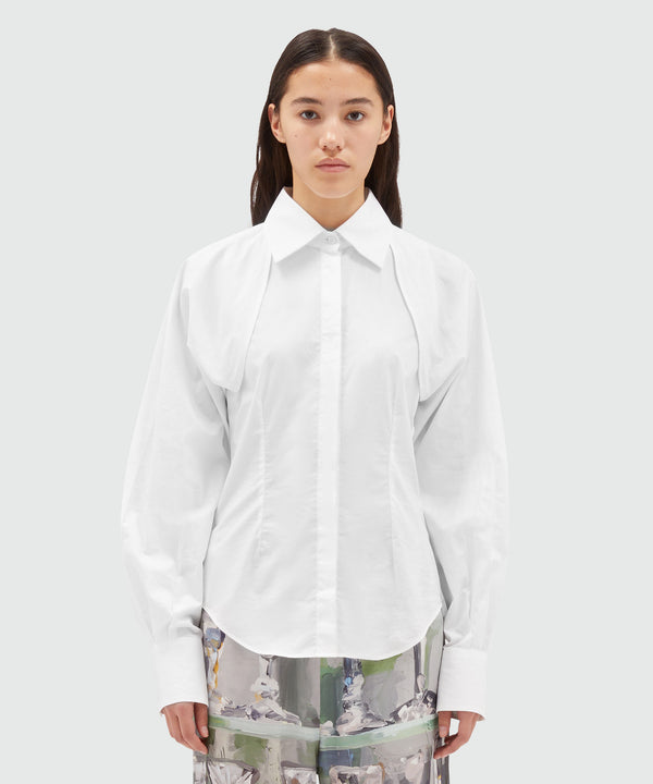 Two-piece poplin shirt