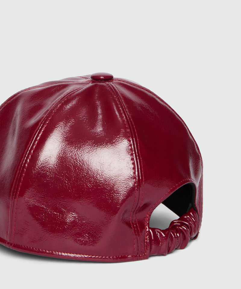 Red patent leather baseball cap ICE Women 