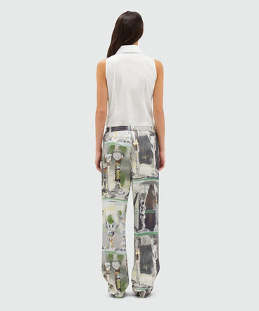 Pants with "Glass" print