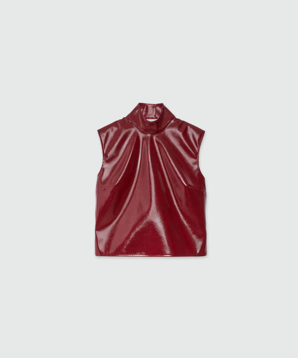 Patent leather top