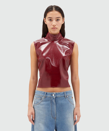 Patent leather top