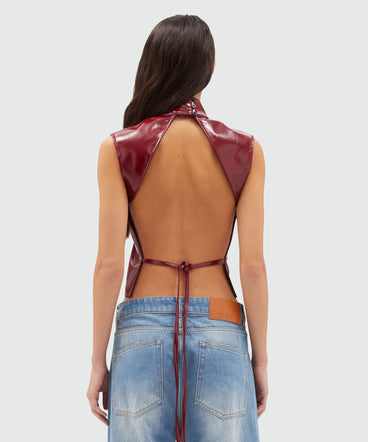 Patent leather top