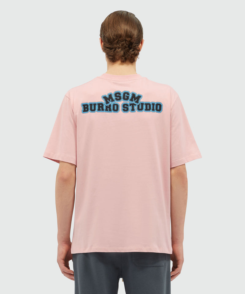 Organic cotton "Fantastic Green Burro Studio" pink T-shirt LIGHT PINK Unisex 