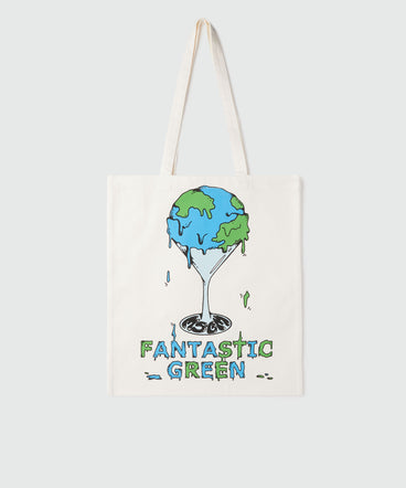 Organic cotton "Fantastic Green Burro Studio" tote bag