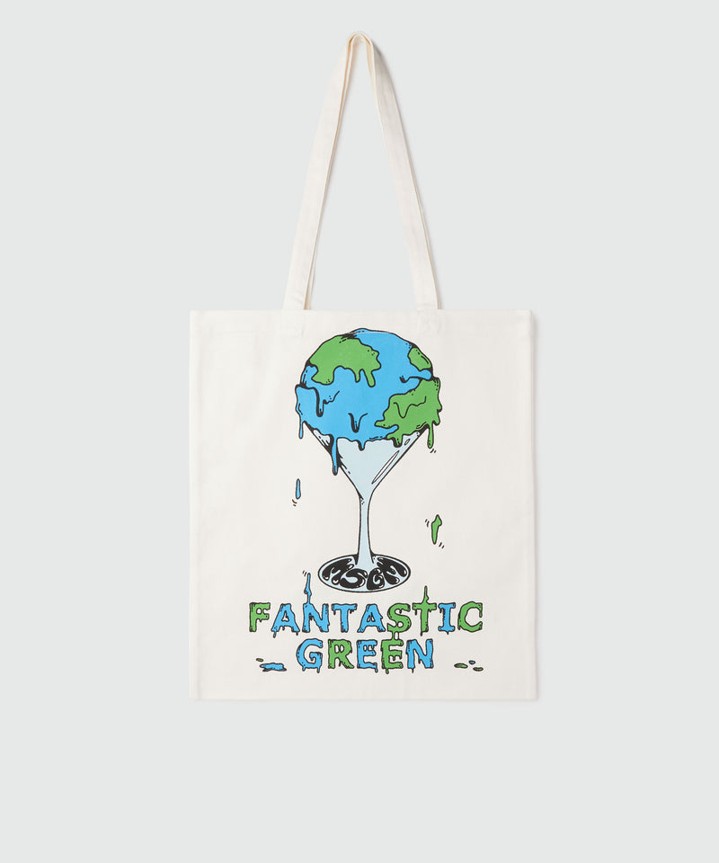 Organic cotton "Fantastic Green Burro Studio" tote bag OFF WHITE Unisex 