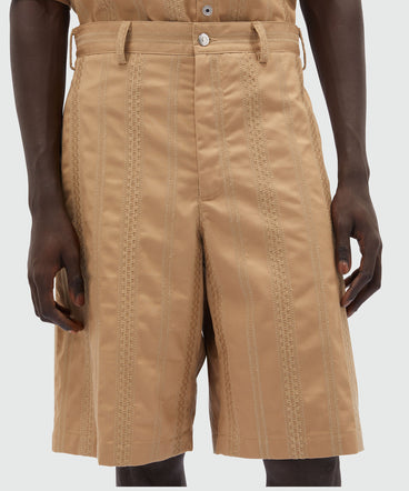 Gabardine Bermuda shorts with embroidery