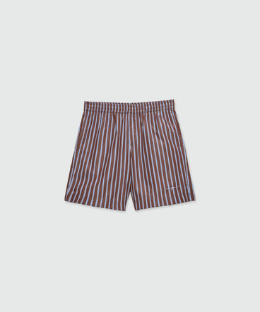 Bermuda shorts in pinstripe poplin