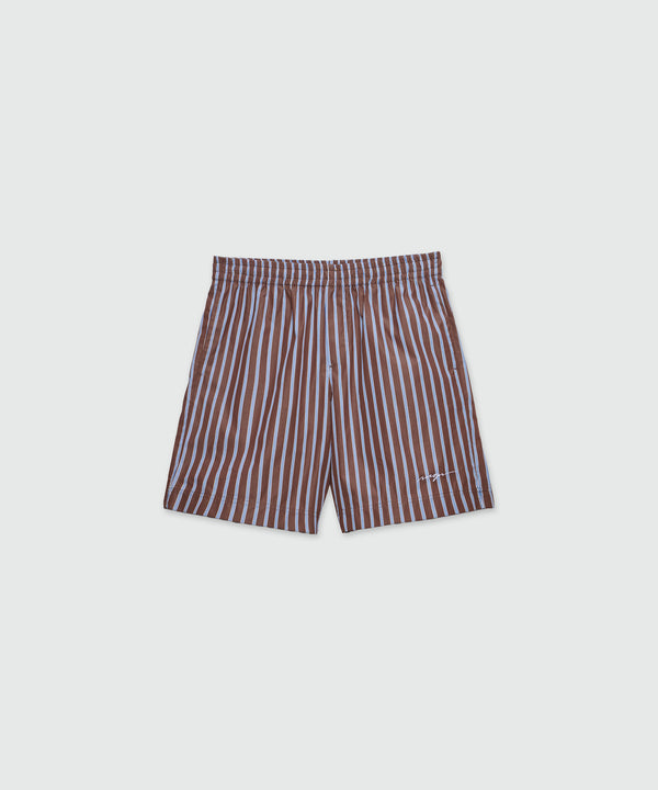 Bermuda shorts in pinstripe poplin