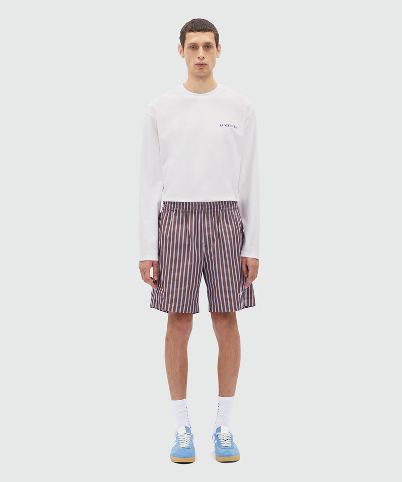 Bermuda shorts in pinstripe poplin 30 Men 