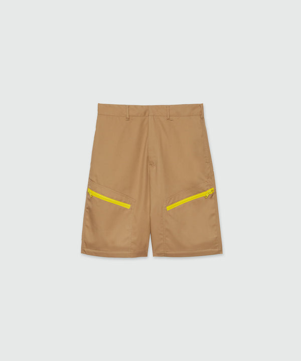 Bermuda shorts in technical gabardine with pockets