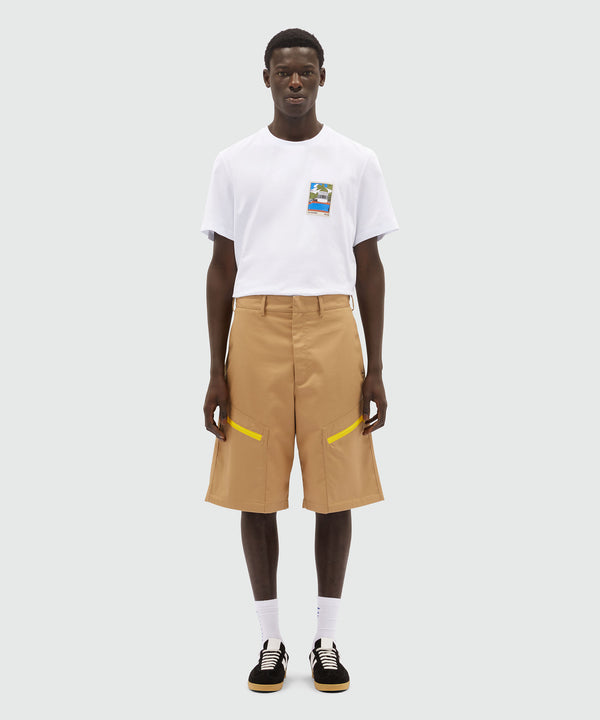 Bermuda shorts in technical gabardine with pockets