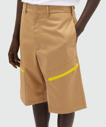 Bermuda shorts in technical gabardine with pockets