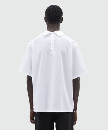 White poplin shirt with Luke Edward Hall x MSGM embroidery