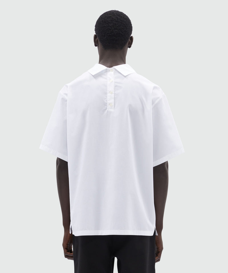 White poplin shirt with Luke Edward Hall x MSGM embroidery WHITE Men 