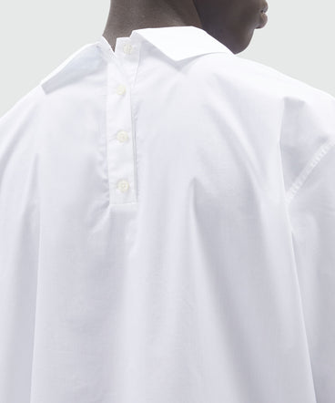 White poplin shirt with Luke Edward Hall x MSGM embroidery