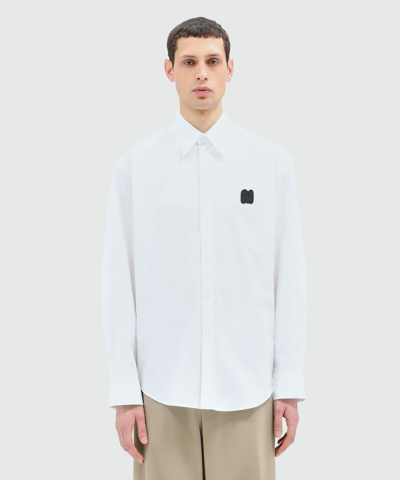 White popline shirt and "TheMwave" embroidery WHITE Men 