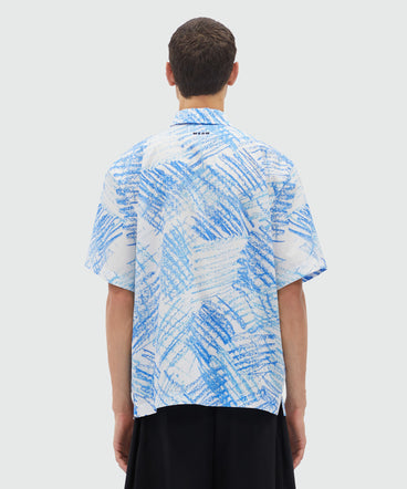 Poplin shirt with MSGM "Two sailors" graphics