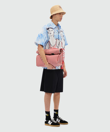 Poplin shirt with MSGM "Two sailors" graphics