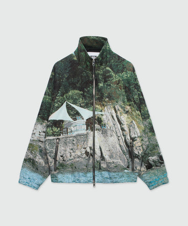 Jacquard jacket with "La Vedetta" MSGM graphics