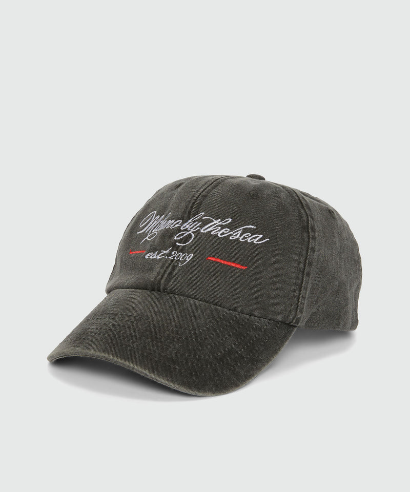 Cappello da baseball in denim con ricamo lettering GRIGIO SCURO Uomo 