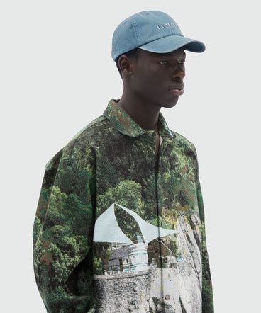 Baseball hat in gabardine and "La Vedetta" print