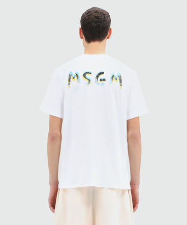 White jersey T-Shirt with crayon logo