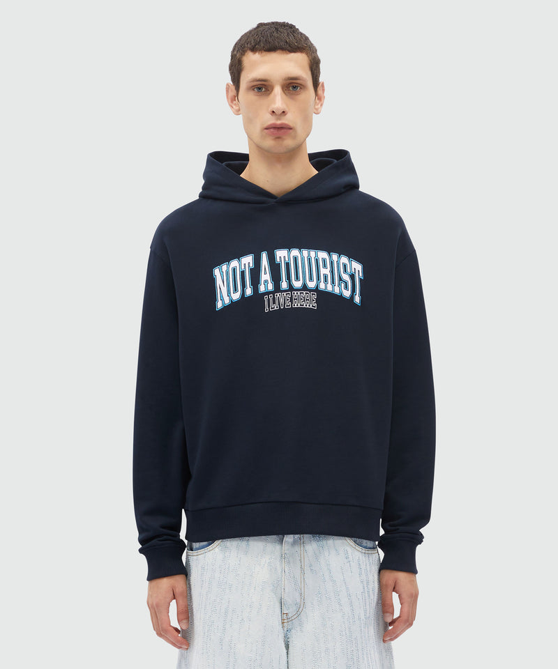 Blue jersey sweatshirt with MSGM quotes 89 Men 