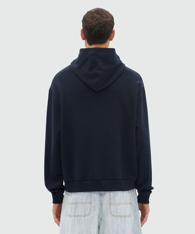 Blue jersey sweatshirt with MSGM quotes 89 Men 