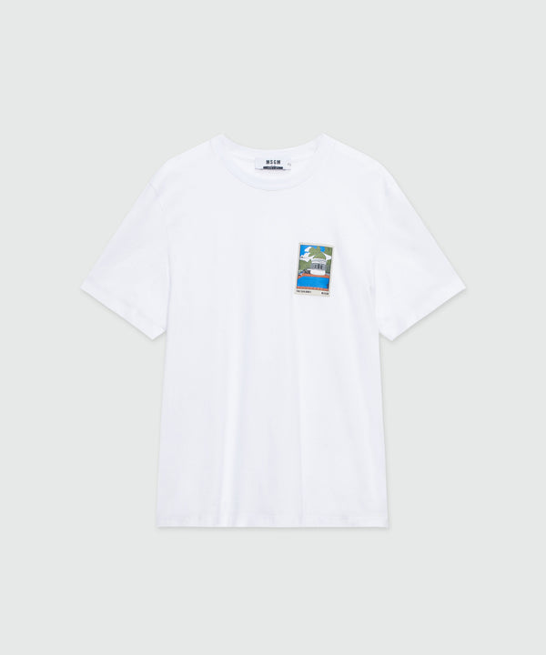 White jersey T-Shirt and "La Vedetta" patch