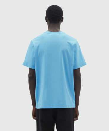 Light blue jersey T-Shirt and embroidered logo