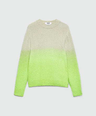 Degradé terry-effect cotton sweater