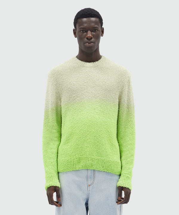 Degradé terry-effect cotton sweater