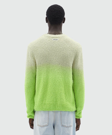 Degradé terry-effect cotton sweater