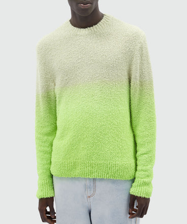 Degradé terry-effect cotton sweater