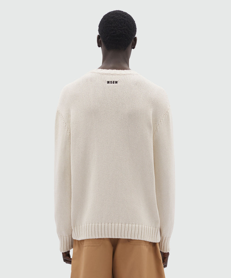 Cotton sweater with "La Vedetta" motif OFF WHITE Men 