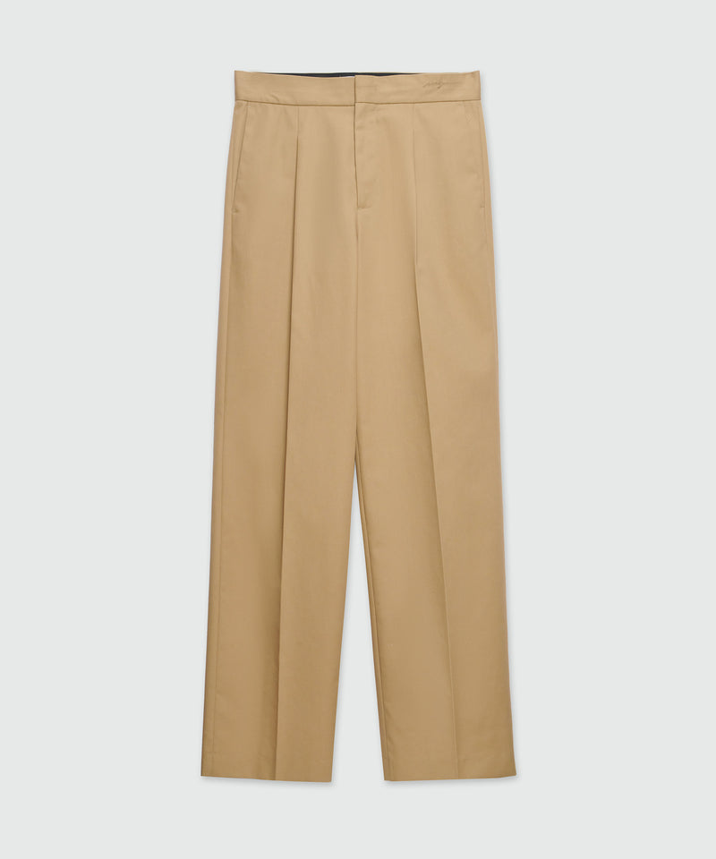 Hazelnut technical gabardine trousers SAND Men 