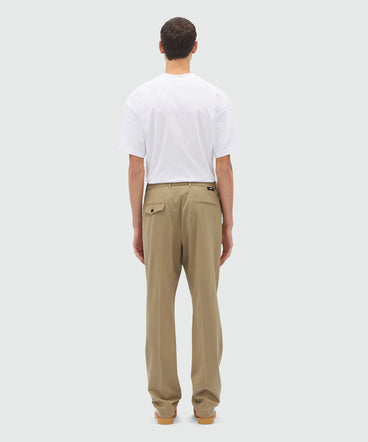 Sand chino trousers in light wool