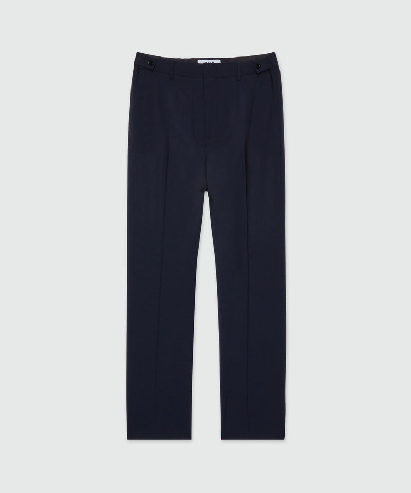 Dark blue chino trousers in light wool 88 Men 